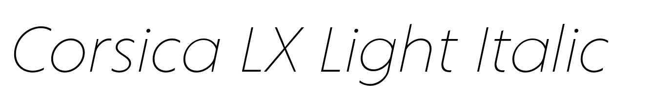 Corsica LX Light Italic